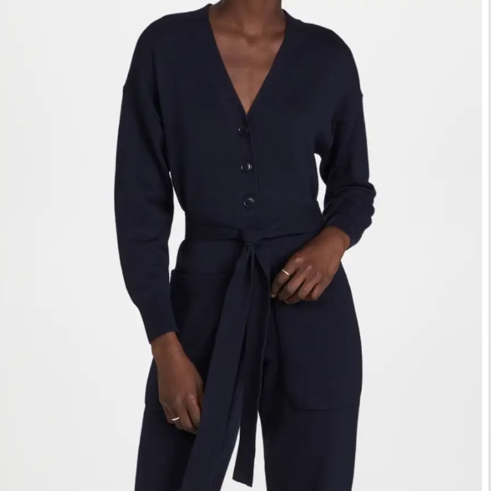 Alex Mill Navy Sweater Jumpsuit Wool/Cotton - Small